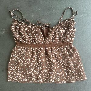 Brown Floral Cami